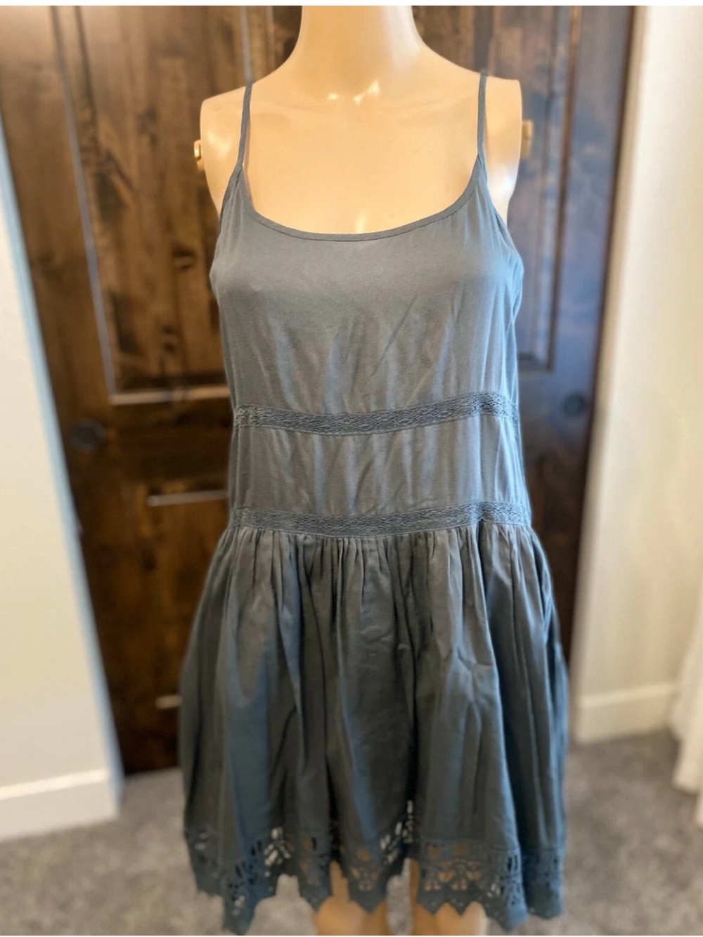 Rubbish Blue Spaghetti Strap Juniors Size M Dress